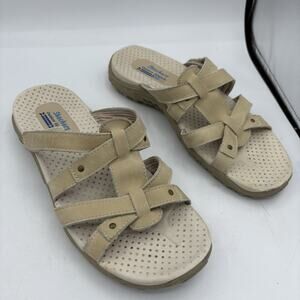 Skechers Shoes Outdoor Lifestyle Sandals Womens Size 8‎ Strappy Cream Tan Hook